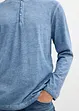 Henleyshirt, Langarm in gewaschener Optik aus reiner Bio-Baumwolle, bonprix