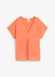 Shirt mit Seidenanteil und Webeinsatz, bonprix