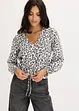 Kurze Bluse mit Raffungen, bonprix