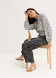 Kurze Bluse mit Raffungen, bonprix