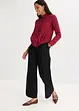 Bluse mit Wickel-Detail aus strukturiertem Material, bonprix