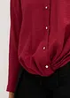 Bluse mit Wickel-Detail aus strukturiertem Material, bonprix