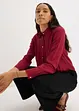 Bluse mit Wickel-Detail aus strukturiertem Material, bonprix