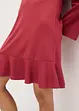 Kurzes Kleid mit Volant aus Punto di Roma, bonprix