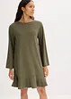 Kurzes Kleid mit Volant aus Punto di Roma, bonprix