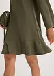 Kurzes Kleid mit Volant aus Punto di Roma, bonprix