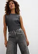 Wide-Leg-Jeans High Waist, cropped, bonprix