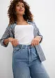 Wide-Leg-Jeans High Waist, cropped, bonprix