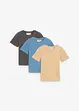 Lot de 3 T-shirts 100% coton, bonprix