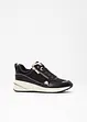 Stylischer Tamaris Sneaker mit glitzerndem Obermaterial und Details in Schlangen- und Lackoptik, Tamaris