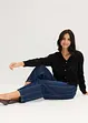 Ajour-Strickjacke aus Baumwolle, bonprix