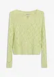 Ajour-Strickjacke aus Baumwolle, bonprix