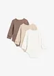 Langarmbody aus reiner Baumwolle zum Mitwachsen (3er Pack), bonprix
