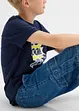 Loose Fit Cargo-Jeans mit verstellbarem Bund, Straight, bonprix