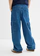 Loose Fit Cargo-Jeans mit verstellbarem Bund, Straight, bonprix