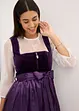 Dirndl mit Samt in Midilänge (2-tlg.Set), bonprix