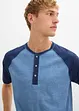 Henleyshirt, Kurzarm in gewaschener Optik aus reiner Bio-Baumwolle, bonprix