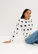 Langarmshirt aus strukturiertem Crêpe, bonprix