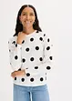 Langarmshirt aus strukturiertem Crêpe, bonprix
