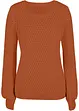 Pull en maille texturée de coton mélangé, bonprix