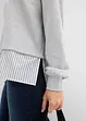 Sweat avec empiècement chemise, bonprix