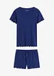 Pyjashort avec T-shirt à col boutonné, bonprix