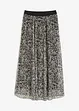 Jupe en jersey-mesh à taille élastiquée, bonprix