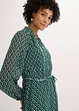 Robe en mousseline à passepoils contrastants, bonprix