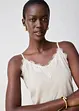 Top avec laine et dentelle, bonprix