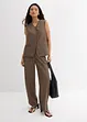 Gilet sans manches long à texture twill, bonprix