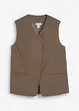 Gilet sans manches long à texture twill, bonprix
