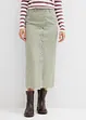 Jupe midi en twill, bonprix