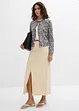 Jupe en twill avec franges, bonprix