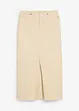Jupe en twill avec franges, bonprix