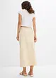 Jupe en twill avec franges, bonprix