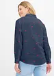 Chemisier en gaze de coton à motif cœurs, bonprix