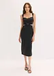 Robe longue en satin fluide, bonprix