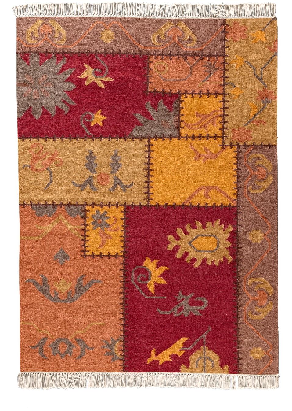 Wohnlicher Kelim Teppich In Patchworkoptik Terra