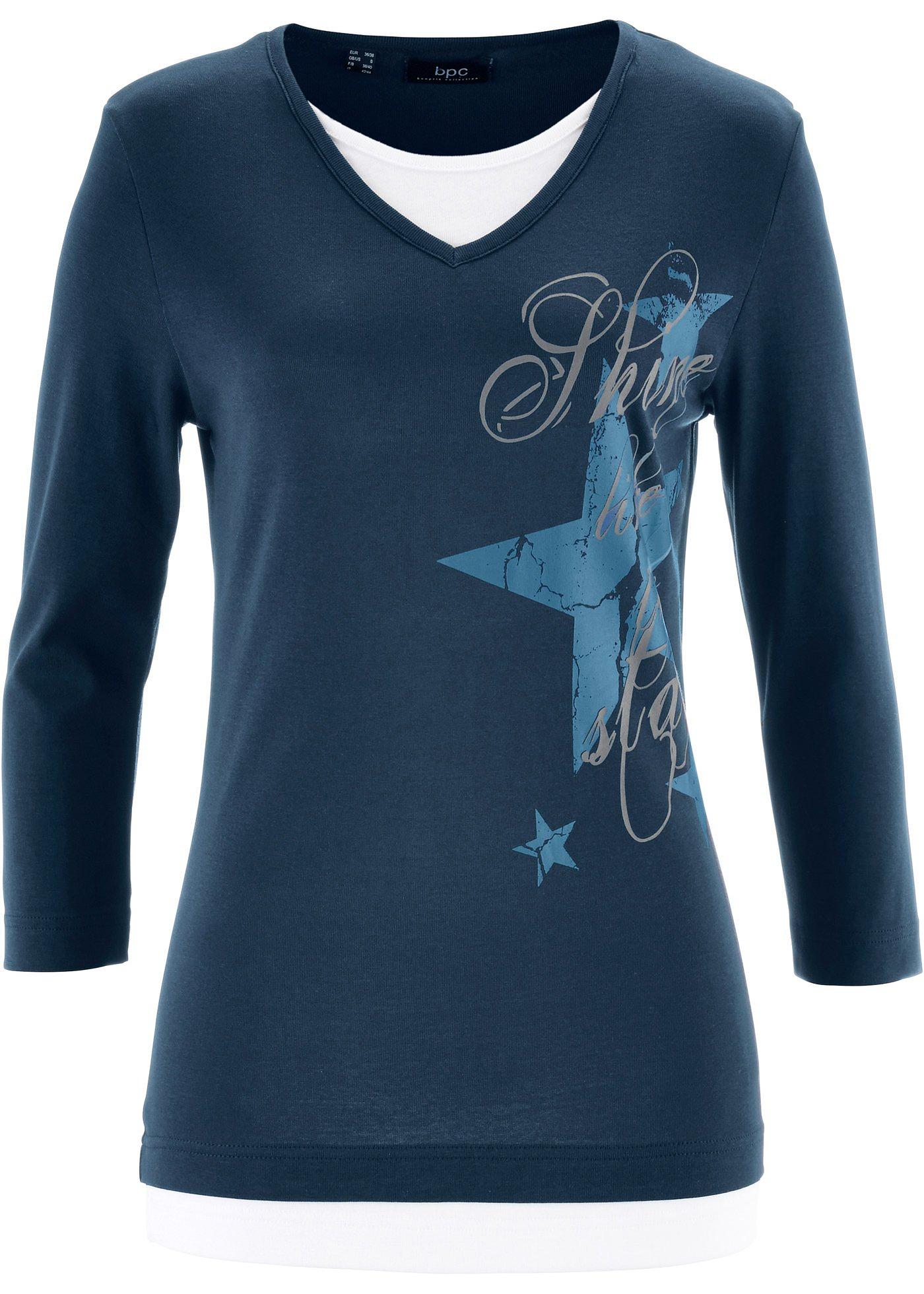 Shirt mit 3-4-Ärmeln