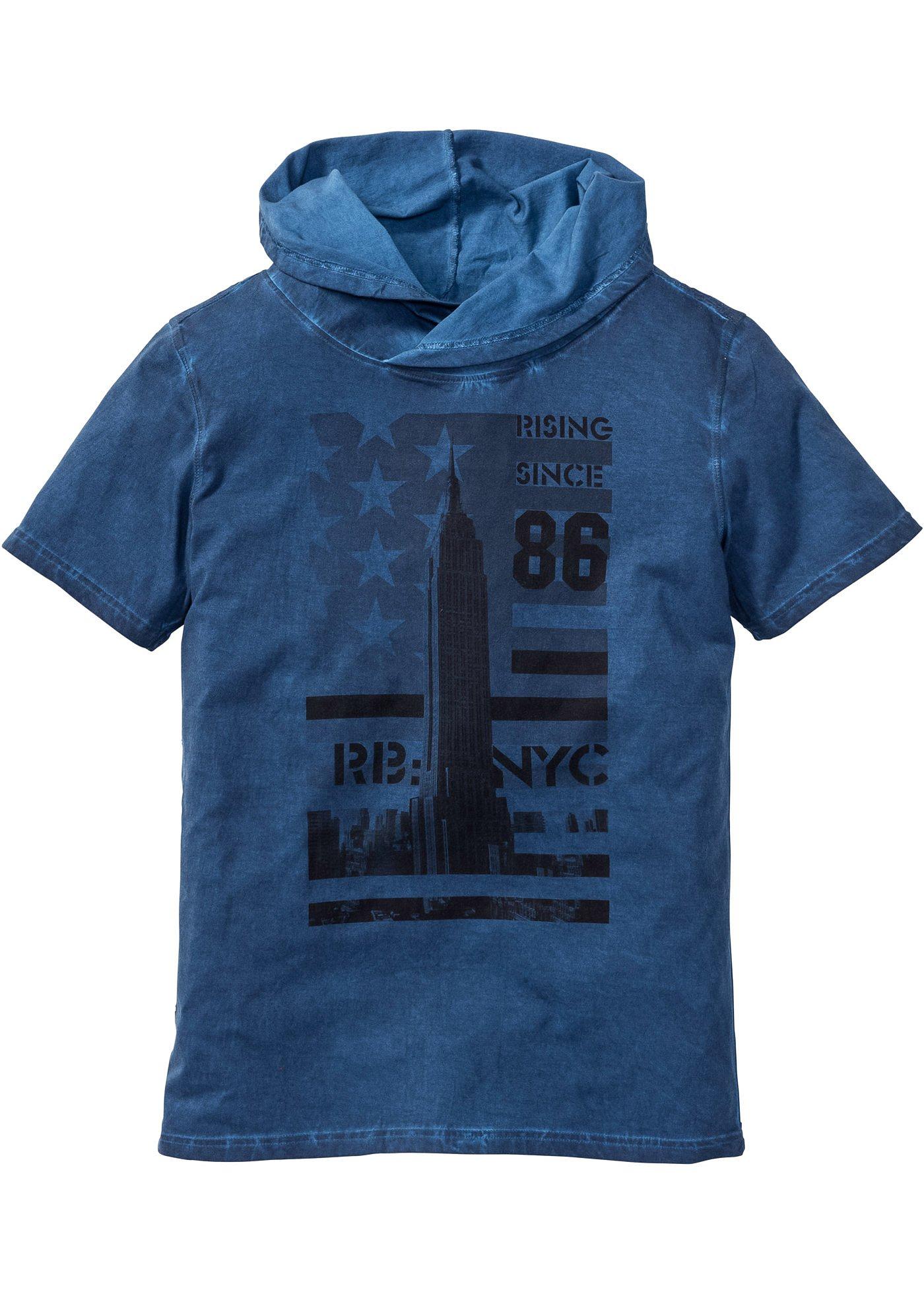 T-Shirt mit Schalkragen Slim Fit