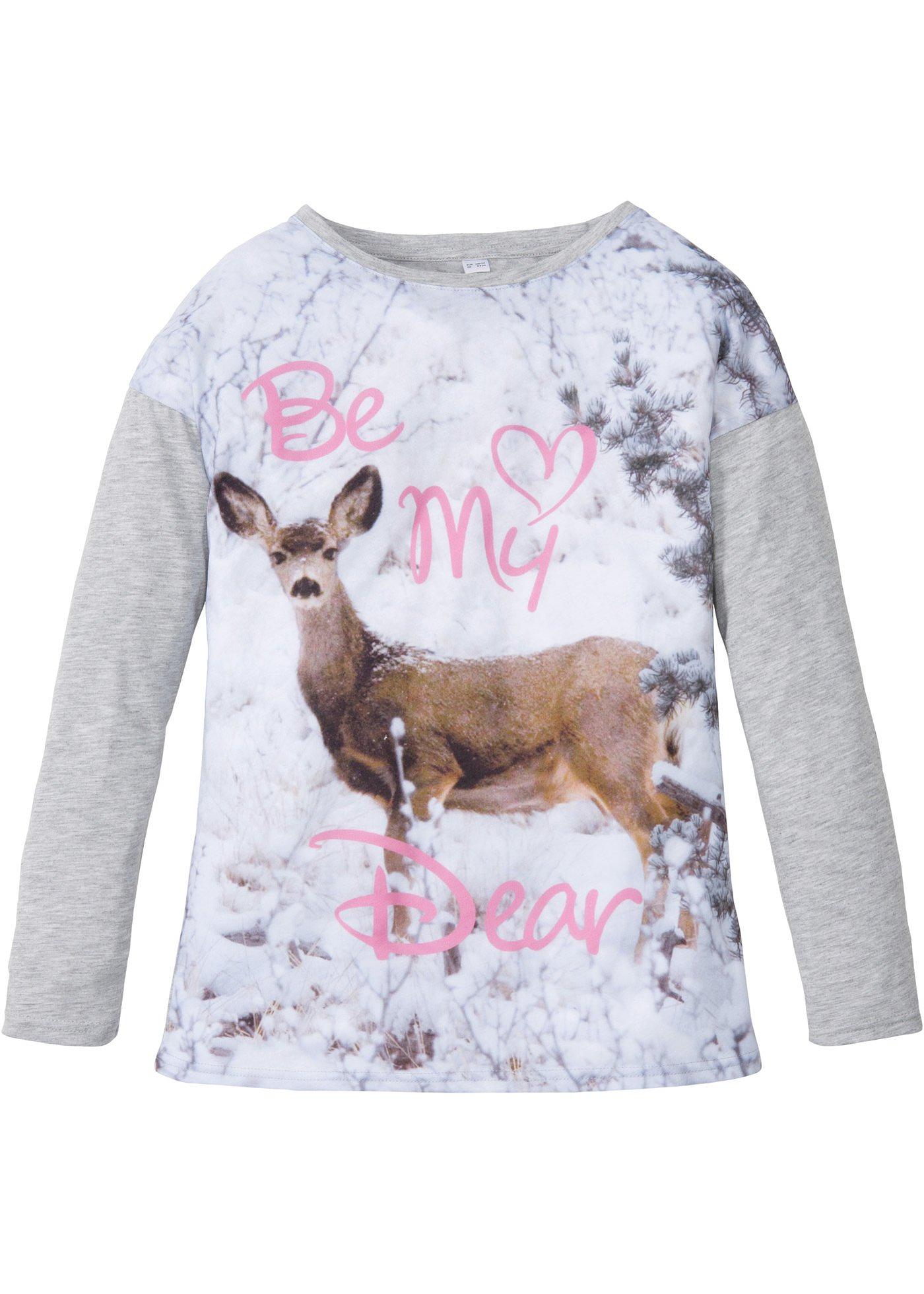 Langarmshirt mit Rehmotiv