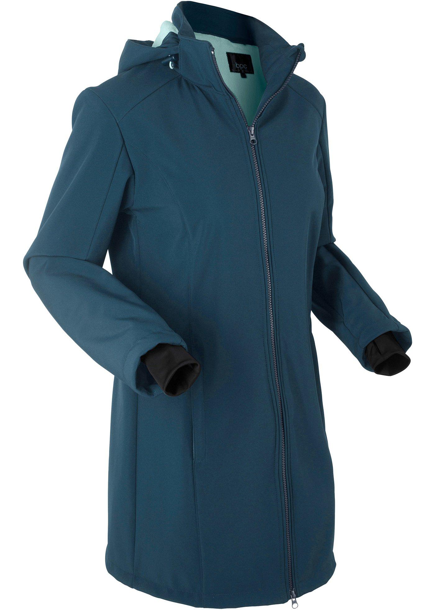 Funktions-Softshell-Langjacke mit Teddyfleece