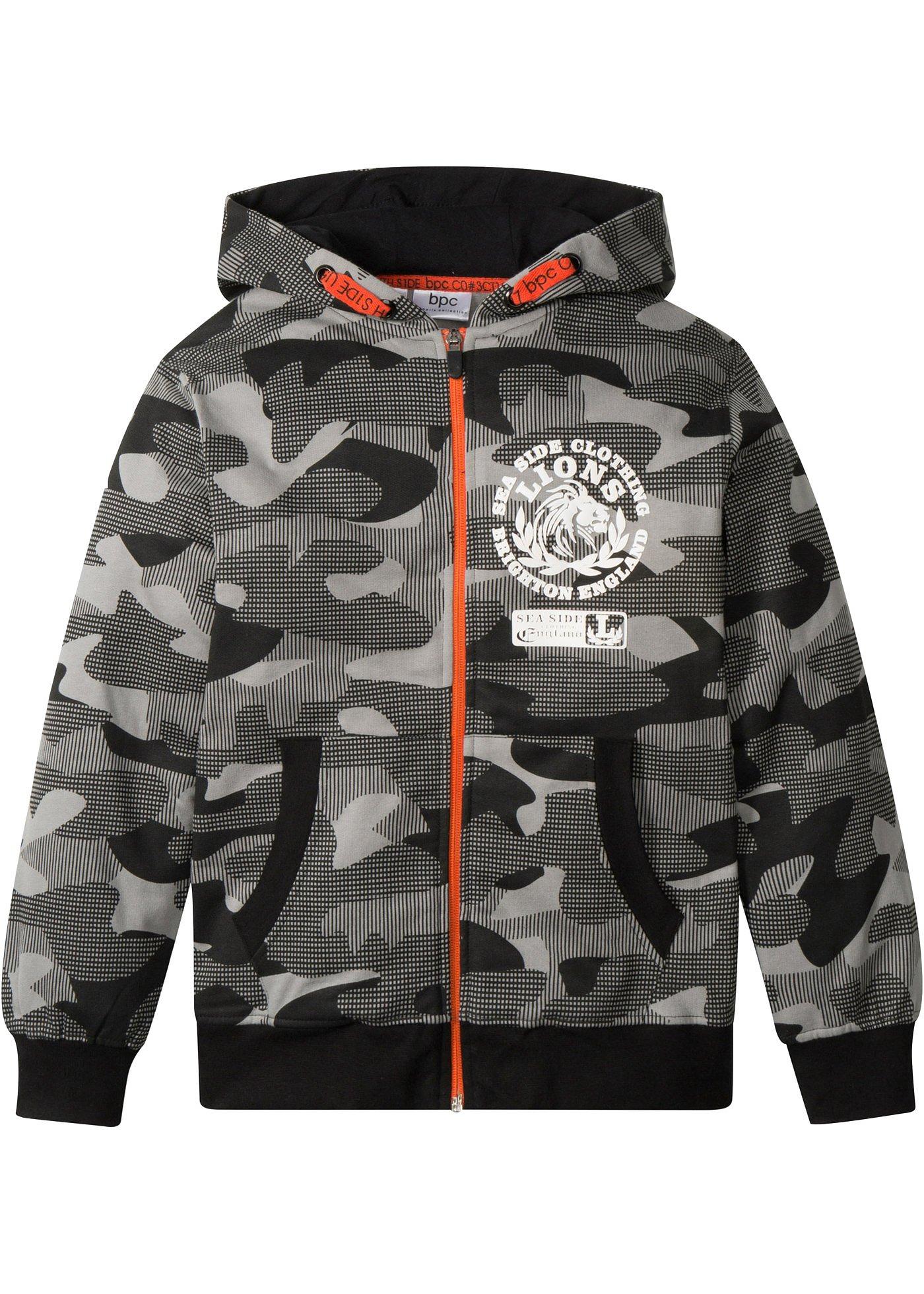 Sweatjacke mit Camouflagedruck