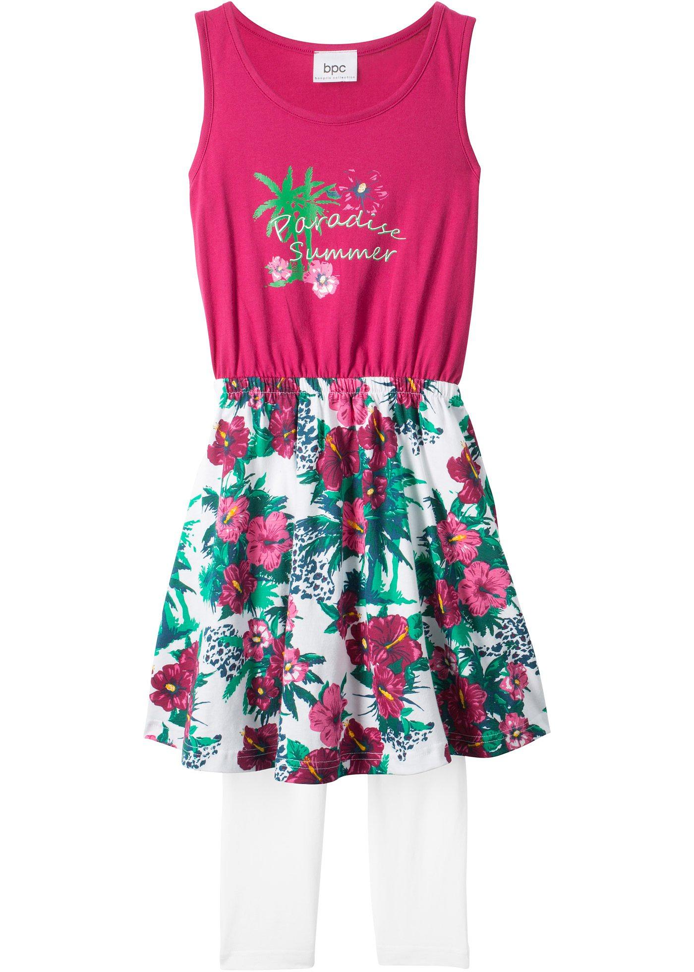 Kleid + 3-4 Leggings (2-tlg. Set)