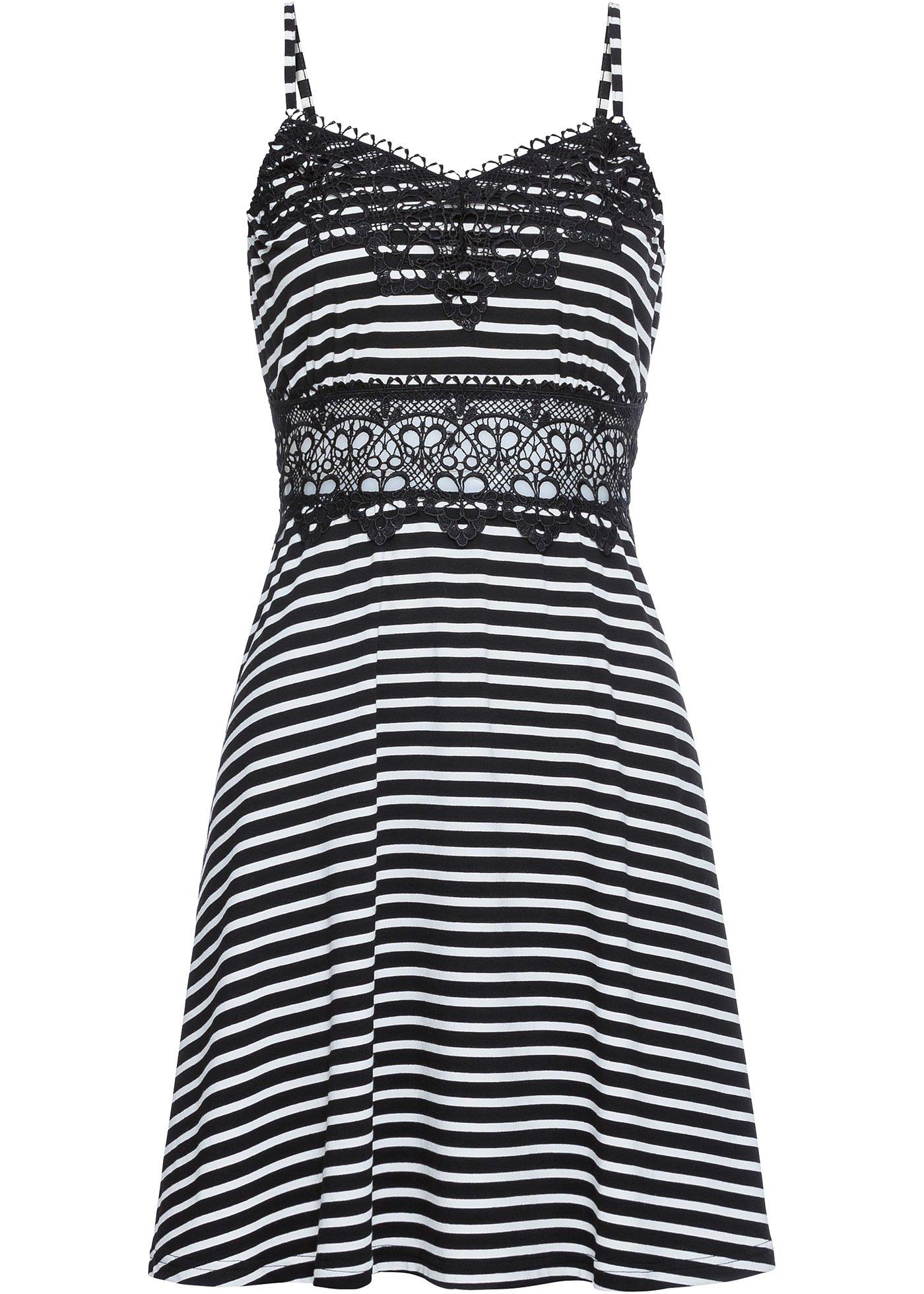 Jersey-Kleid mit Spitze