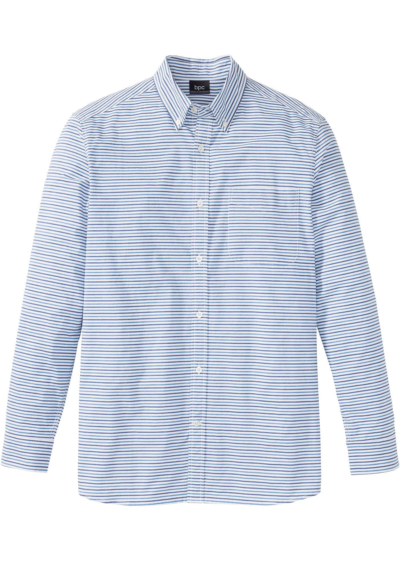 Langarm-Streifenhemd Regular Fit