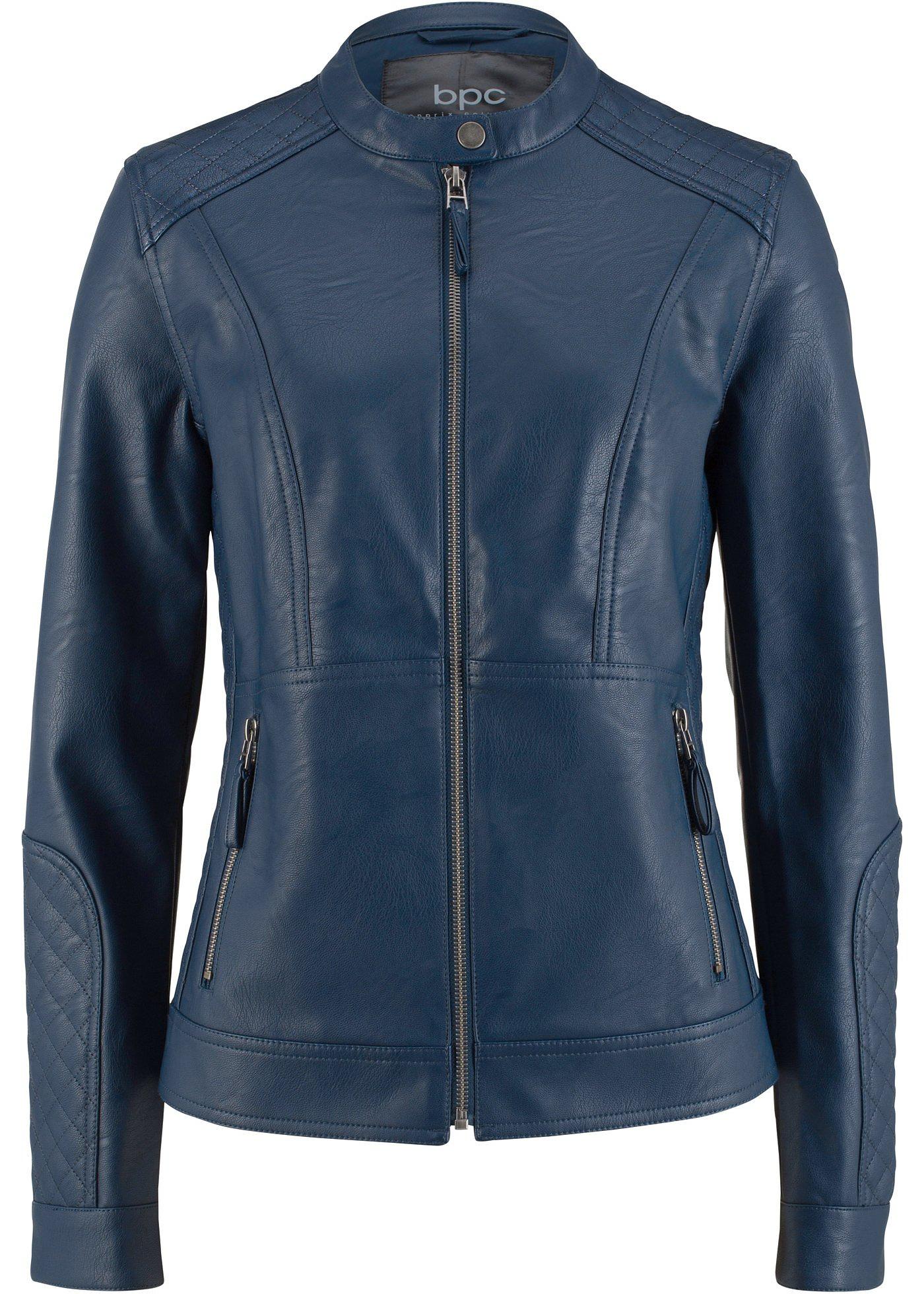 Lederimitat-Jacke