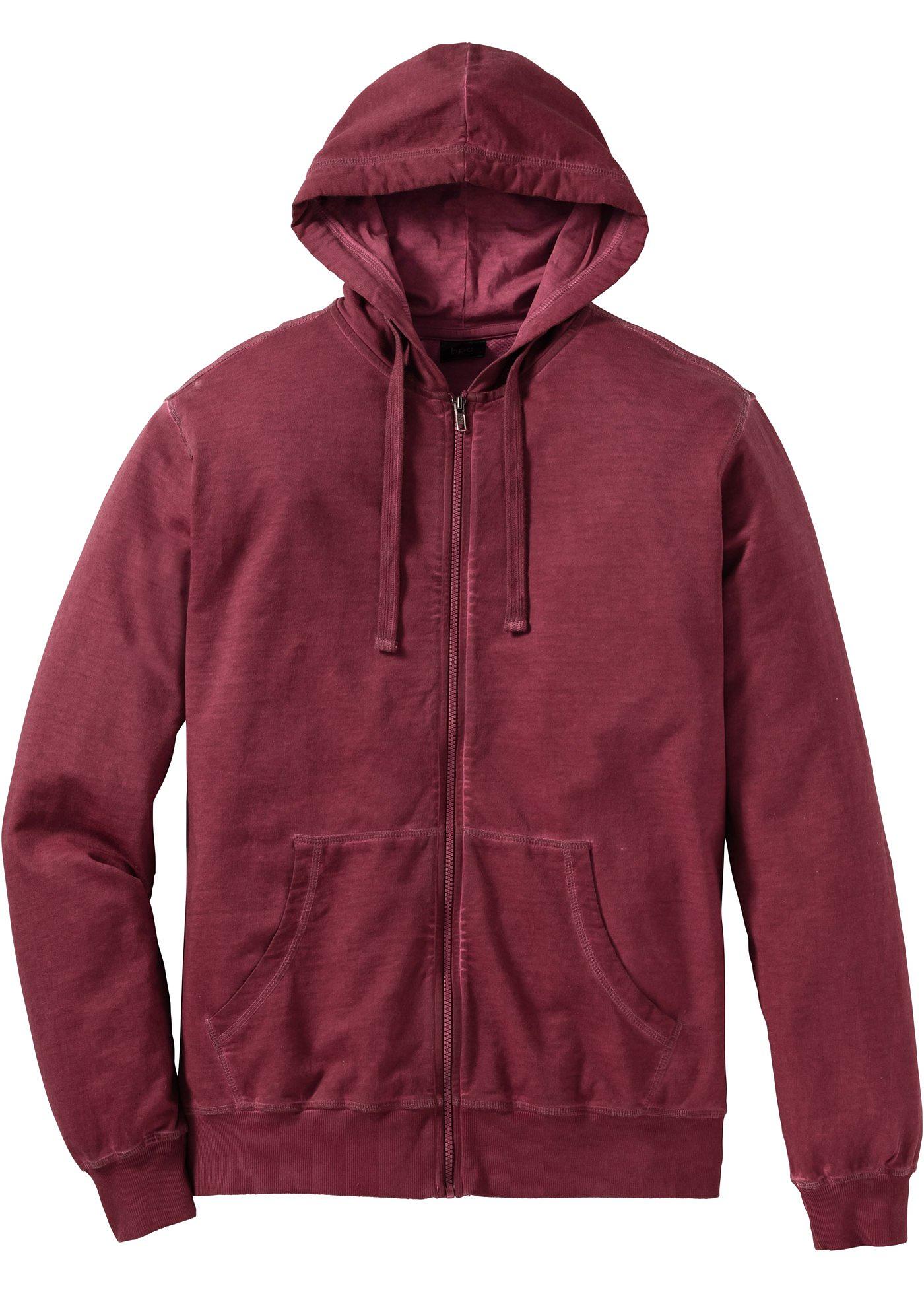 Sweatjacke gewaschene Optik Regular Fit