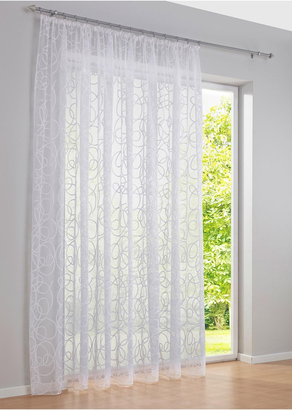 Jacquard-Gardine "Vivien" (1er-Pack) weiss - Wohnen ...